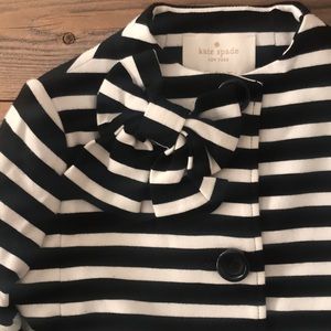 Kate Spade ♠️ fully lined gorgeous jacket black & white stripes